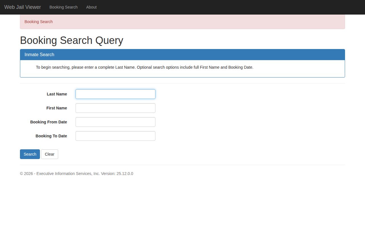 Kent County Web Jail Viewer search and results interface